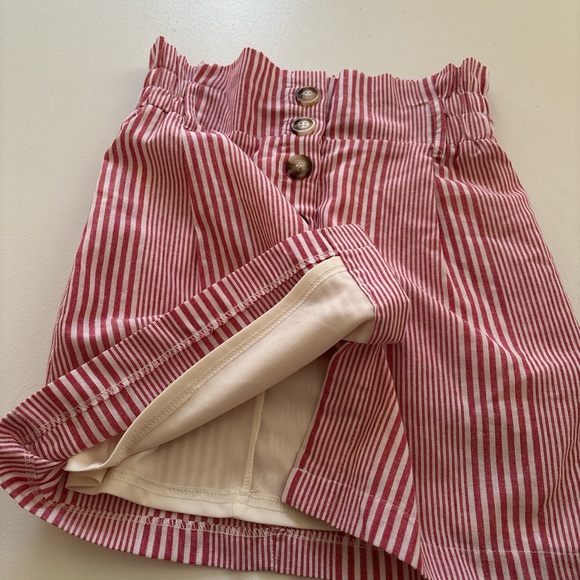 Striped Pink Button-Up Skirt - Picture 6 of 7